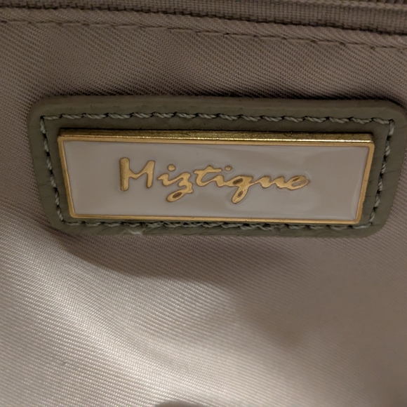 Miztique Light Green Tote Bag with Gold Accent - Picture 5 of 5